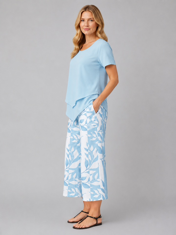 Women’s Relaxed Two-Piece Set with Layered Top