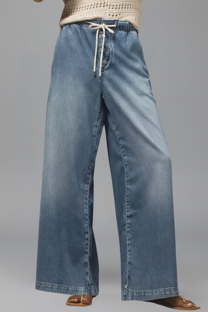 Women's Relaxed Wide-Leg Denim Jeans for Summer Days