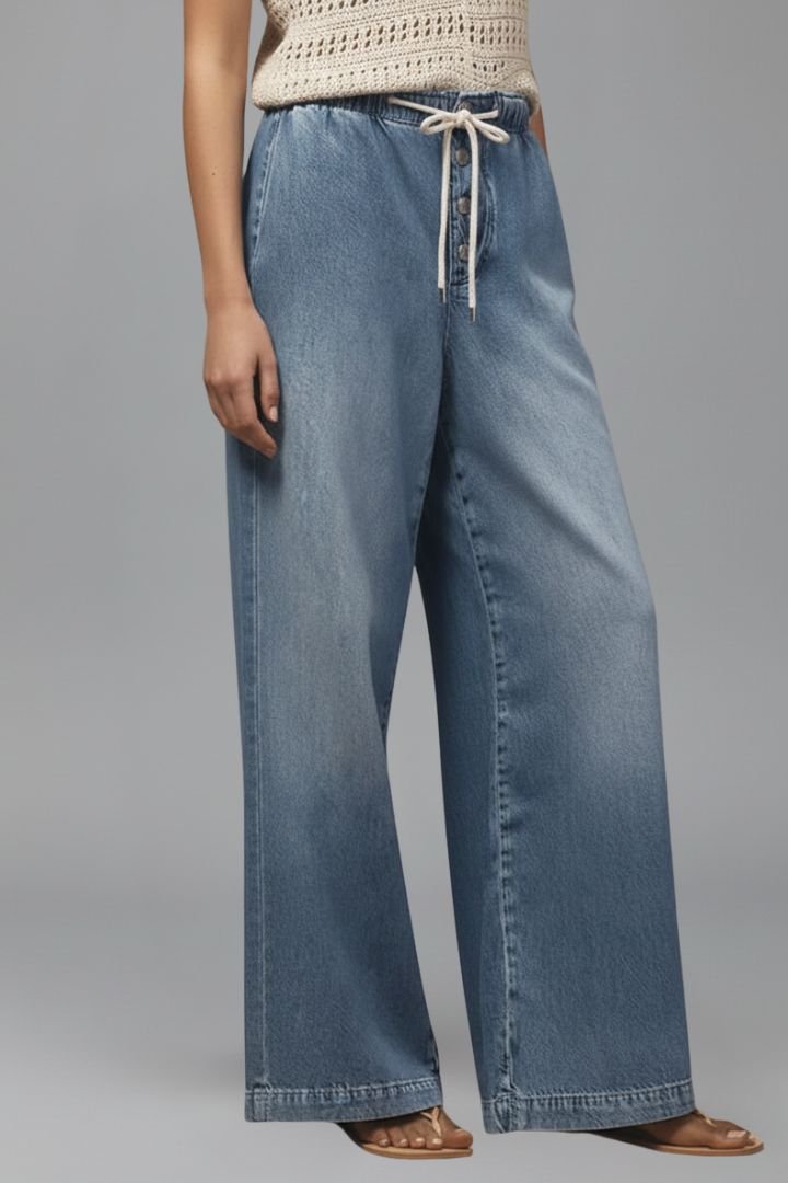 Women's Relaxed Wide-Leg Denim Jeans for Summer Days