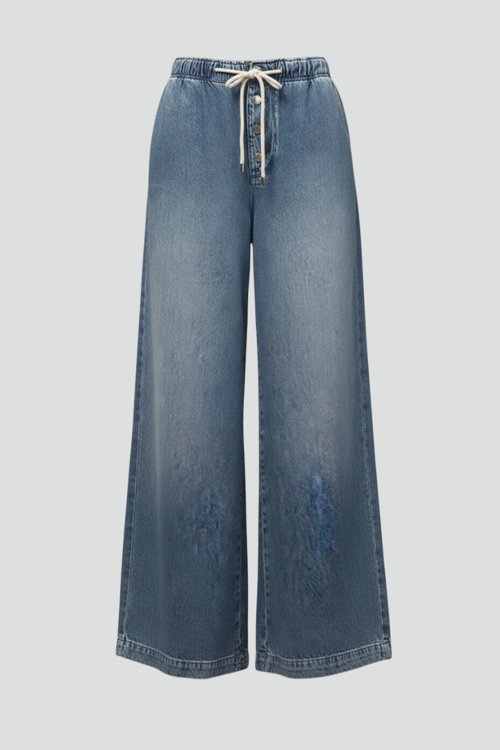 Women's Relaxed Wide-Leg Denim Jeans for Summer Days