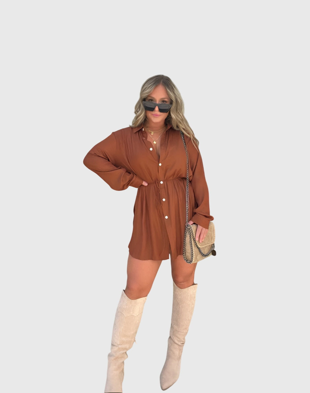 Women's Romper Dress with Built-In Shorts for Brunch