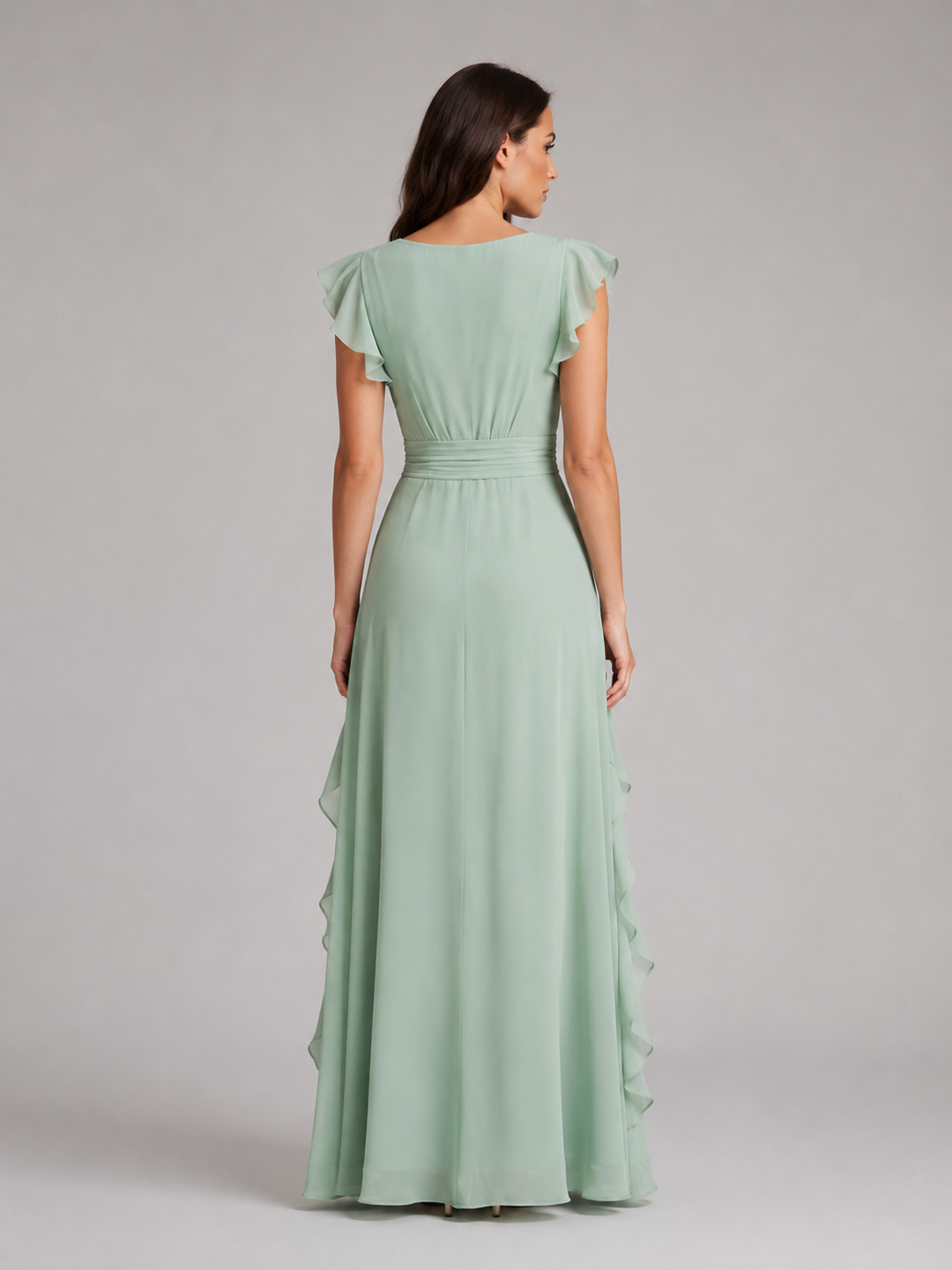 Women’s Ruffle Maxi Dress with Cascading Ruffles