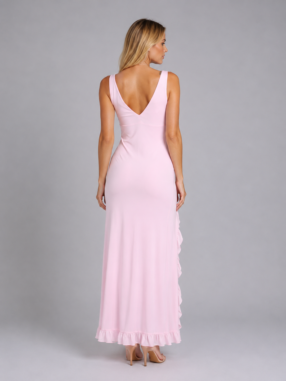Women’s Ruffle Maxi Dress with Split