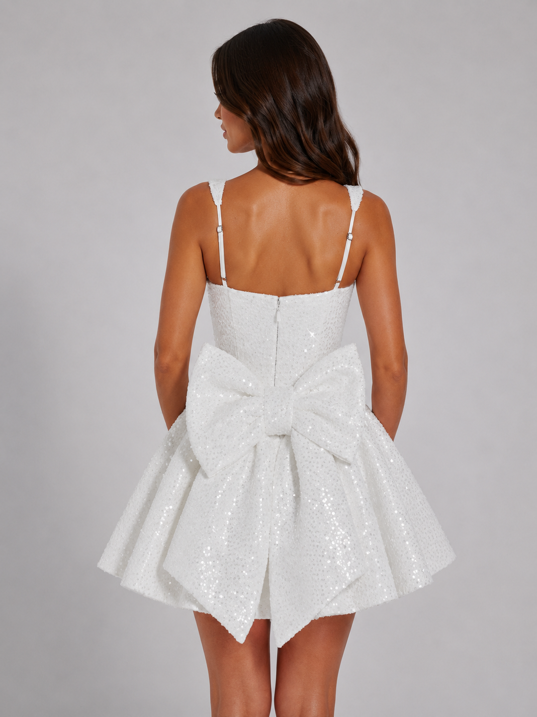 Women’s Sequin Mini Dress with Bow Back