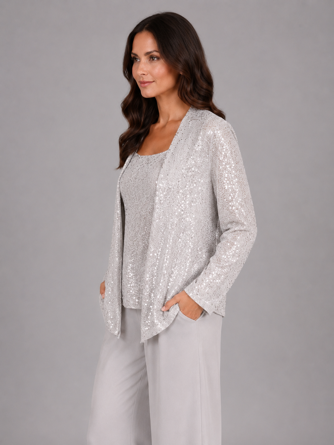Women’s Sequin Three-Piece Co-ord with Jacket