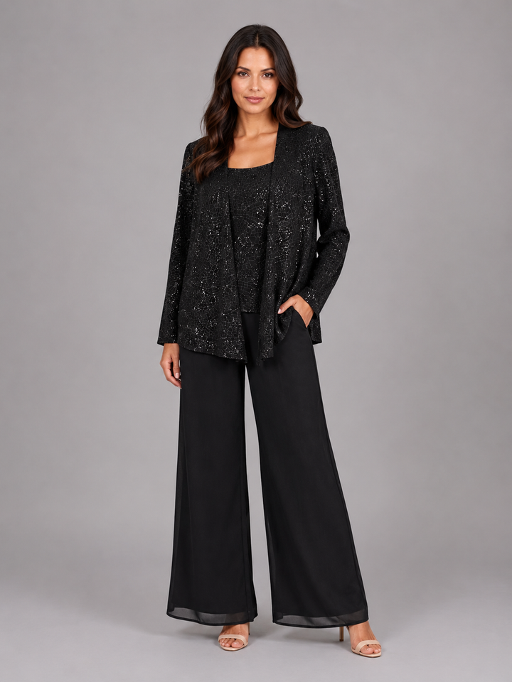 Women’s Sequin Three-Piece Co-ord with Jacket