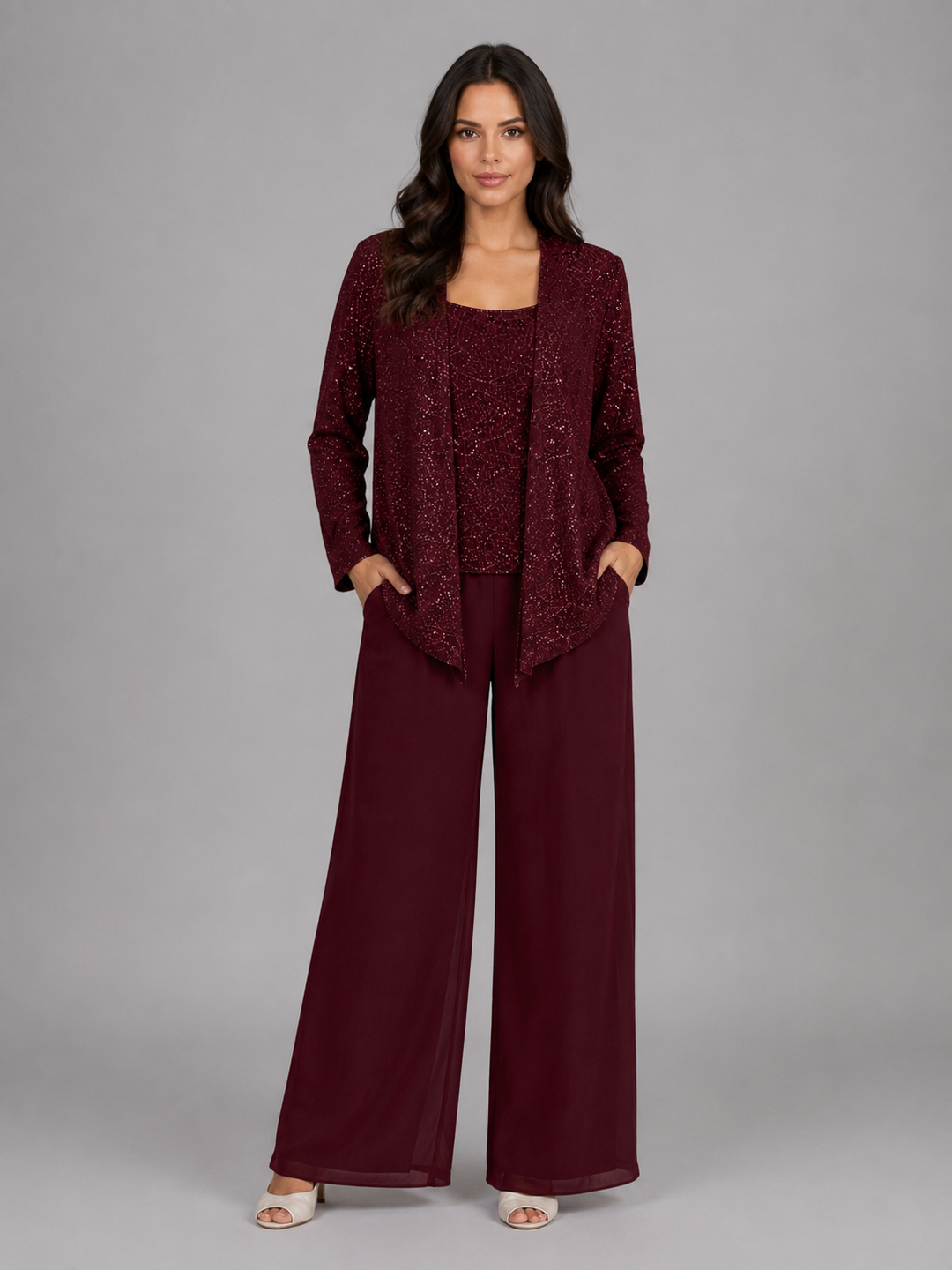 Women’s Sequin Three-Piece Co-ord with Jacket