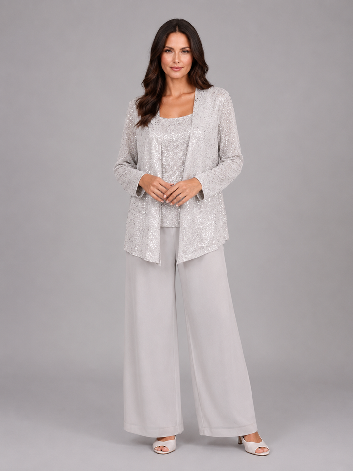 Women’s Sequin Three-Piece Co-ord with Jacket