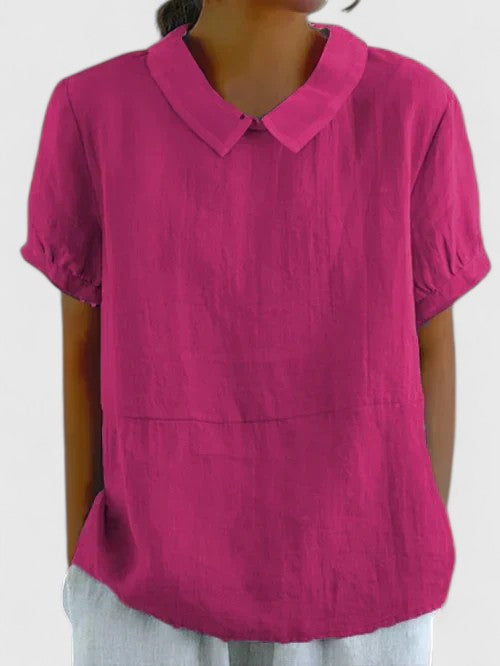 Women's Shirt with Peter Pan Collar for Smart Casual Wear