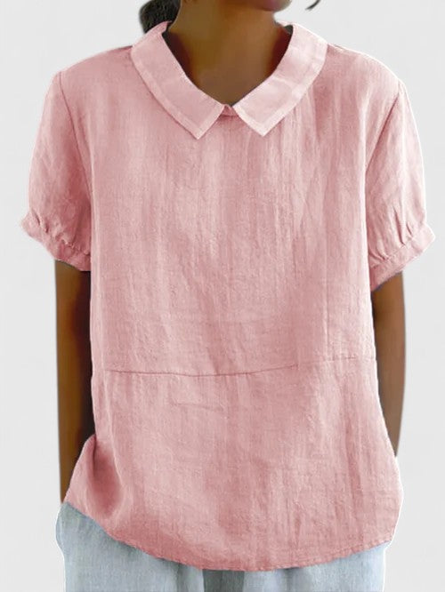 Women's Shirt with Peter Pan Collar for Smart Casual Wear