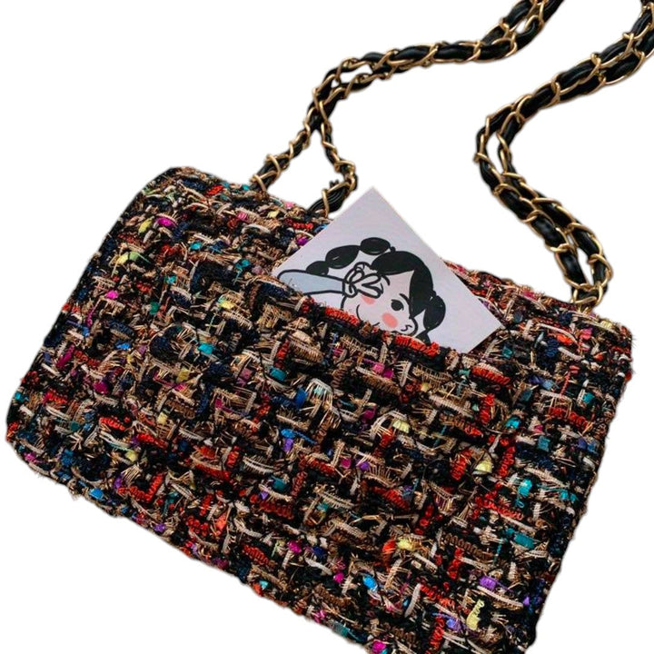 Women's Shoulder Bag with Textured Pink Weave for Day-Night