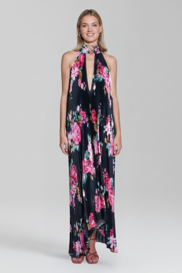 Women's Sleeveless Pleated Maxi Dress for Summer Events