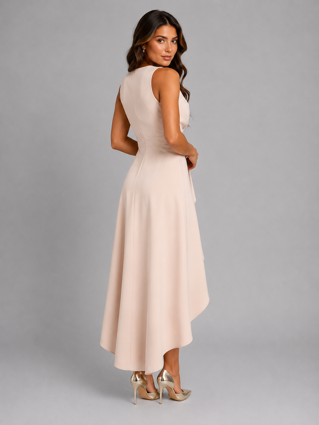 Women’s Sleeveless V-Neck Wrap Maxi with Hem