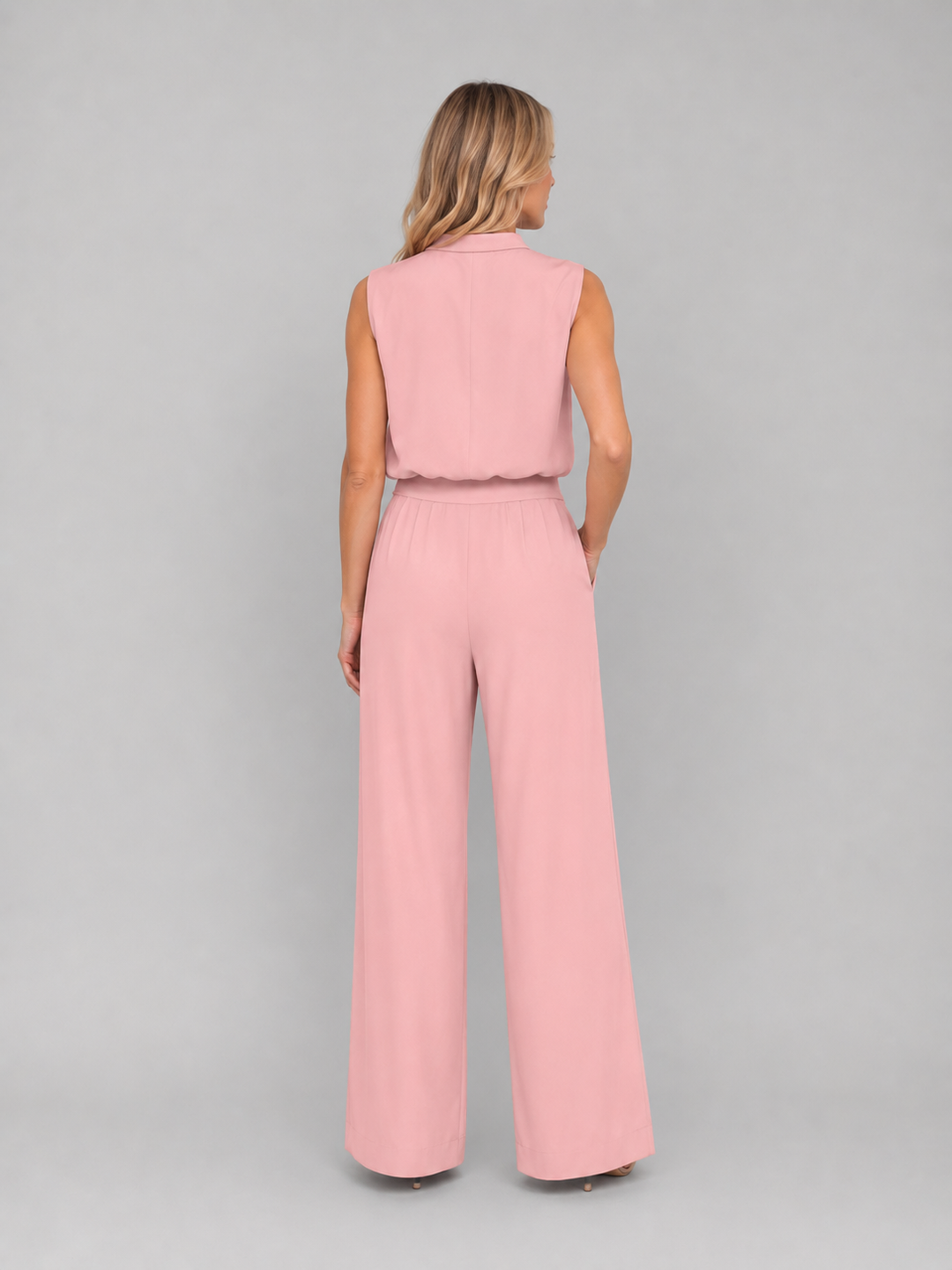 Women’s Sleeveless Wide-Leg Co-Ord with High-Neck Top