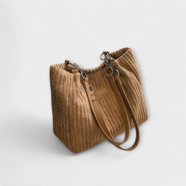Women's Soft Cord Shoulder Bag with Adjustable Strap Daily