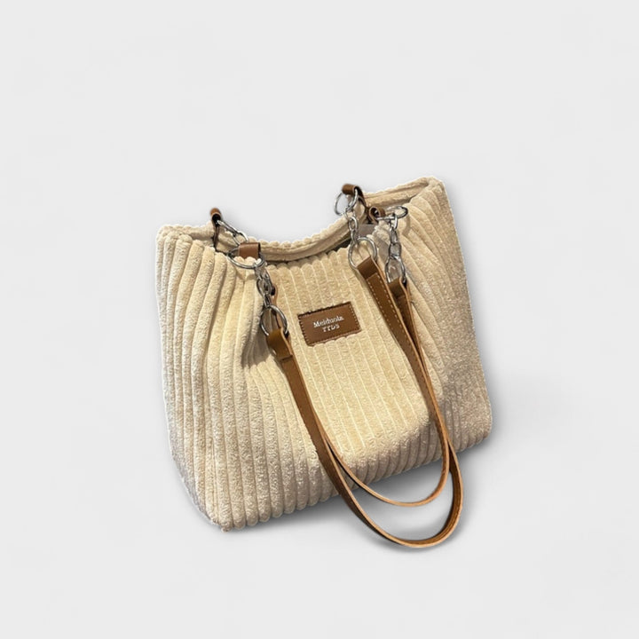 Women's Soft Cord Shoulder Bag with Adjustable Strap Daily