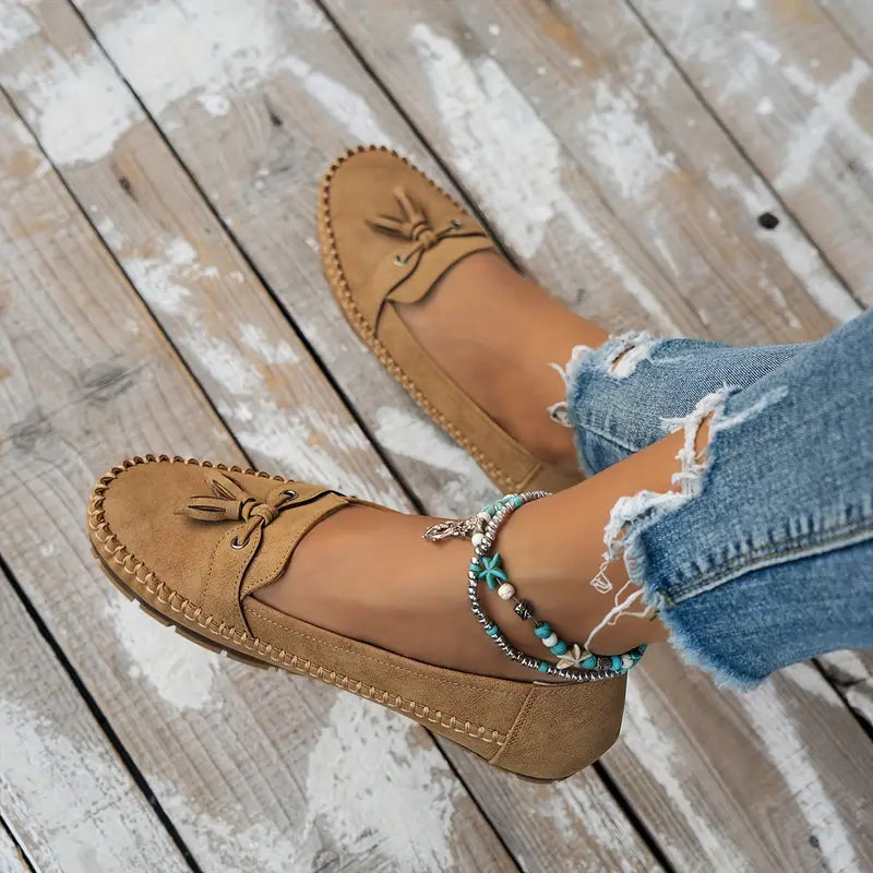 Women's Soft Moccasins with Cushioned Insole for Comfort