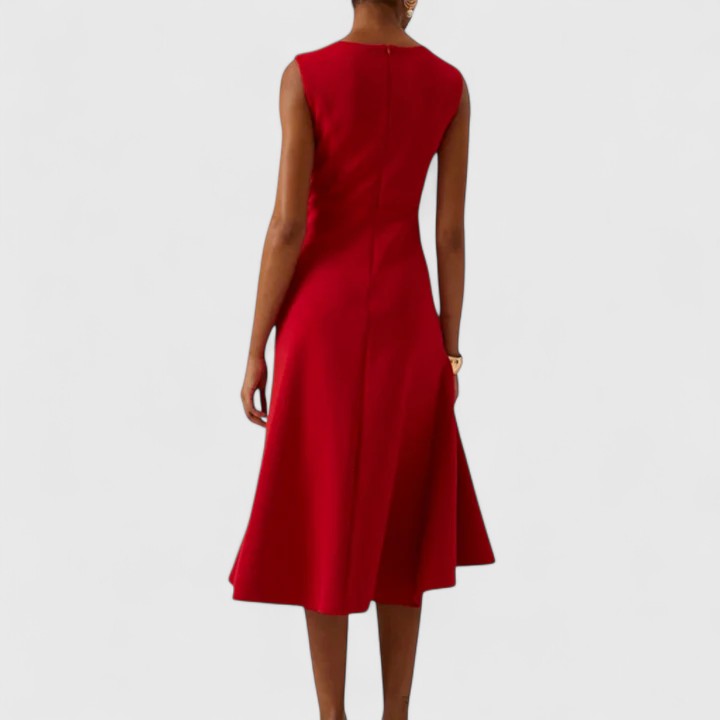 Women's Sophisticated Dress with Draping for Occasions