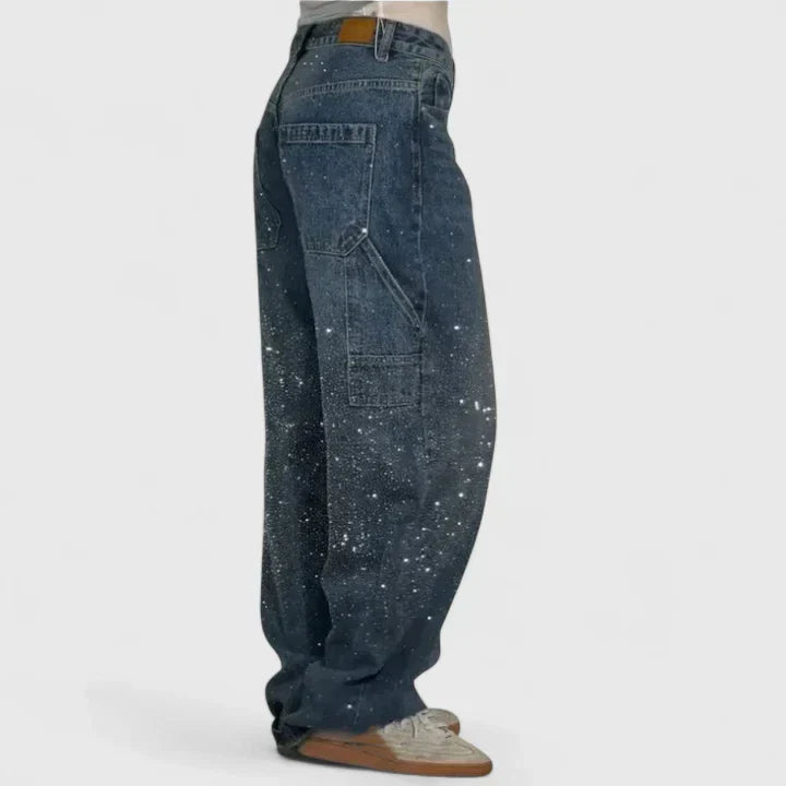 Women's Starry Trousers with Crystal Shine for Events