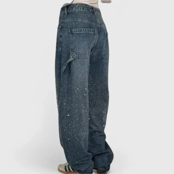 Women's Starry Trousers with Crystal Shine for Events