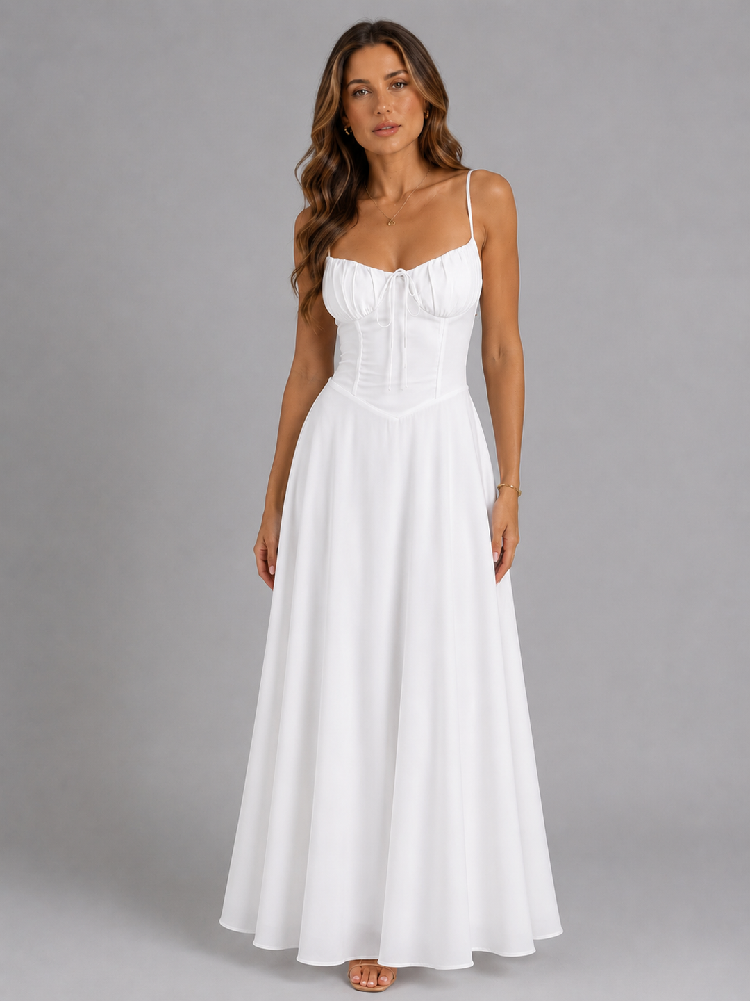 Women’s Strappy Maxi Dress with Flowing Silhouette