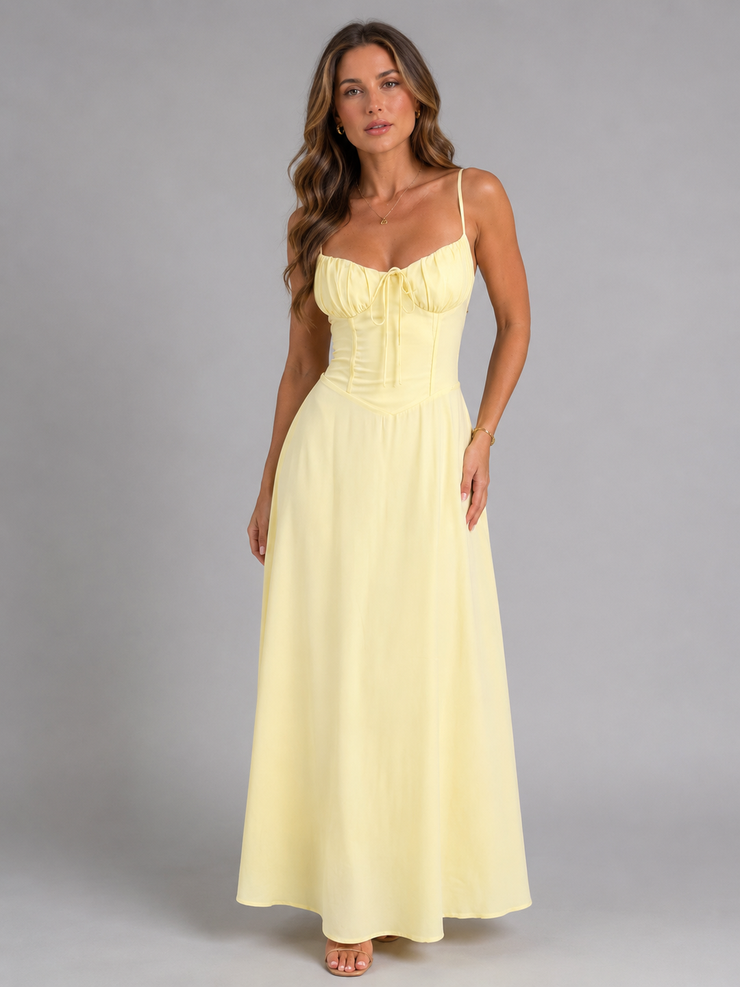 Women’s Strappy Maxi Dress with Flowing Silhouette