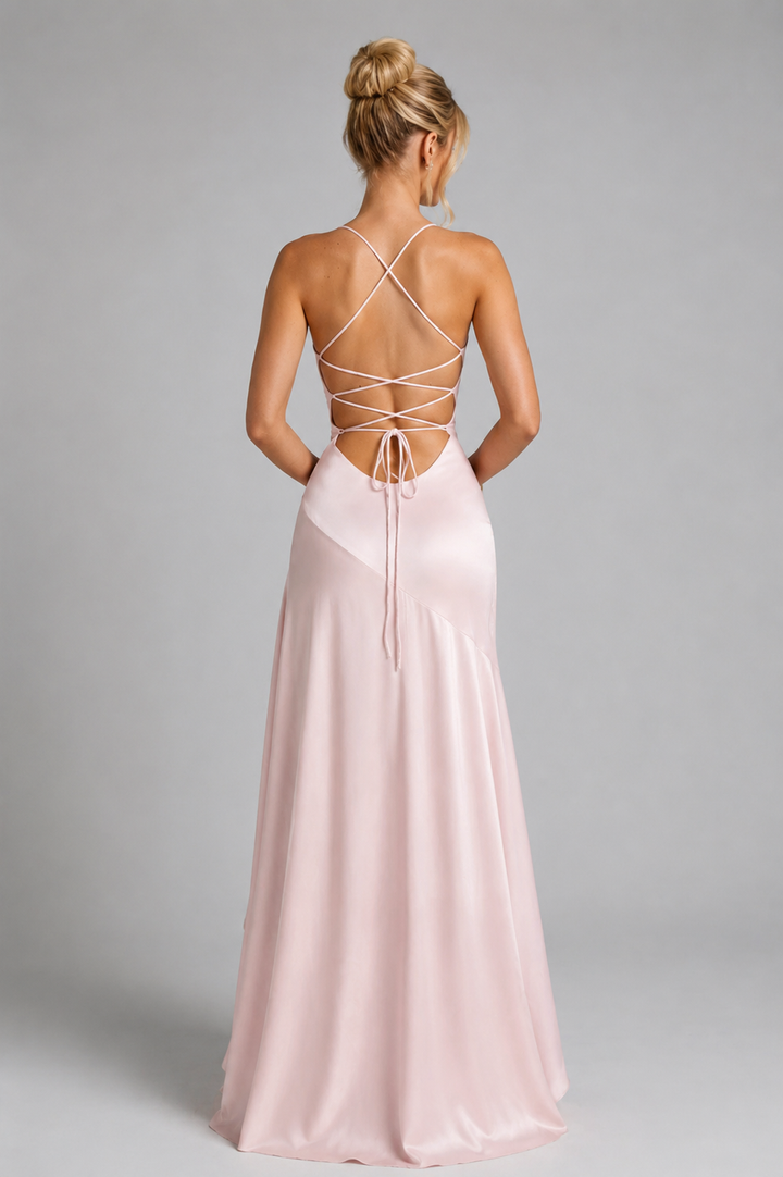 Women’s Strappy Maxi Dress with Thigh Split