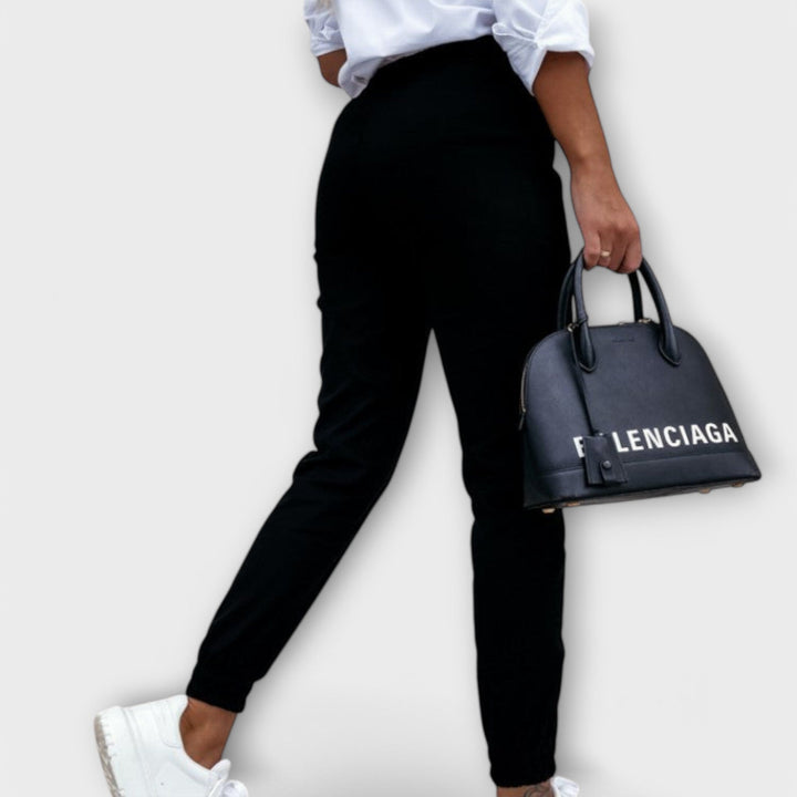 Women's Stretch Trousers with High-Waist Shaping for Office