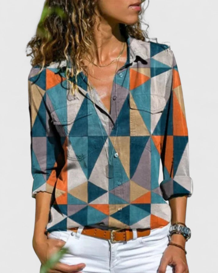 Women's Striped Blouse with Lightweight Fit for Summer