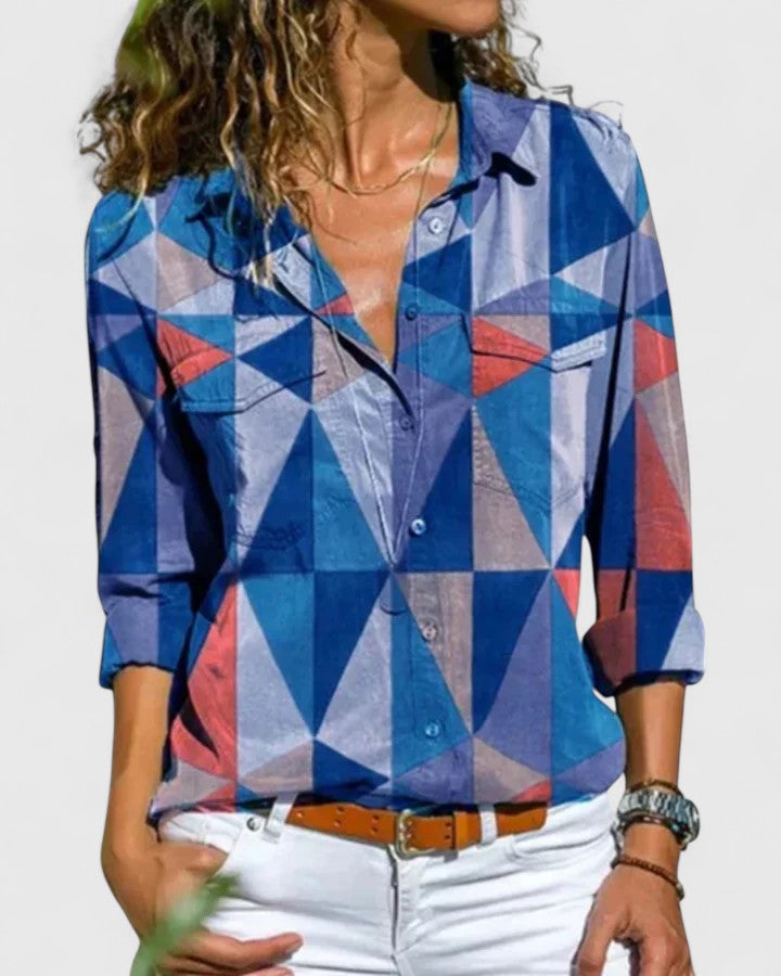 Women's Striped Blouse with Lightweight Fit for Summer
