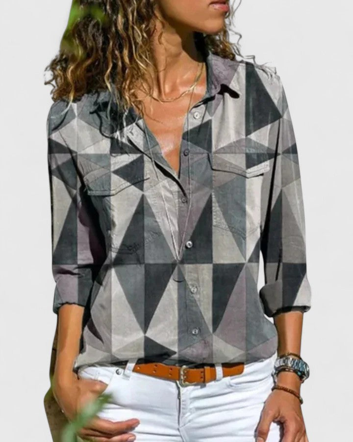 Women's Striped Blouse with Lightweight Fit for Summer