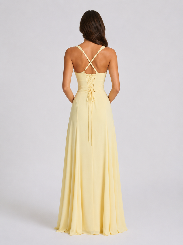 Women’s Sweetheart Maxi Dress with Delicate Straps