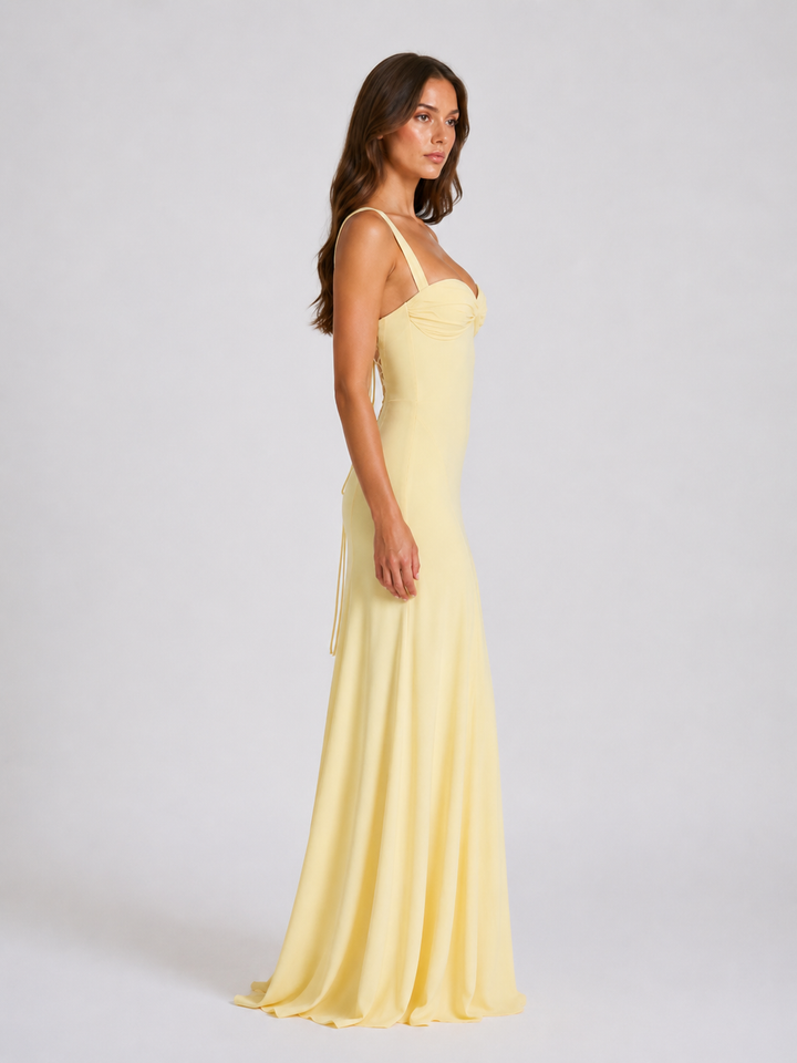 Women’s Sweetheart Maxi Dress with Delicate Straps