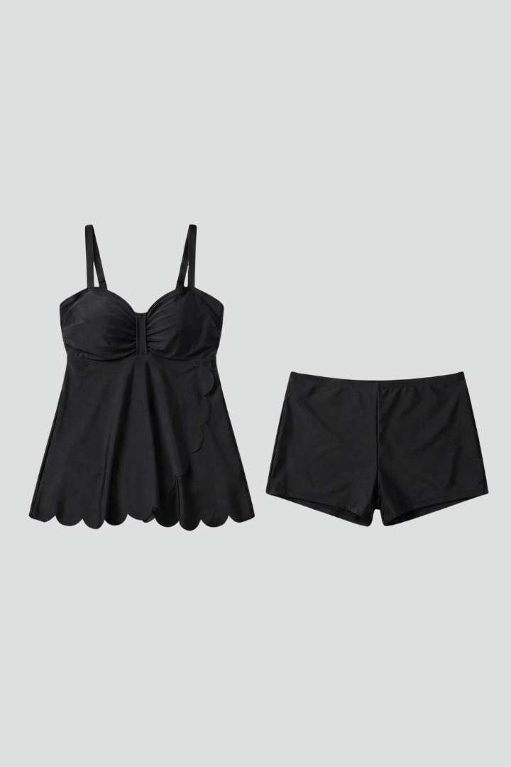 Women's Sweetheart Tankini Set with Shorts for Summer