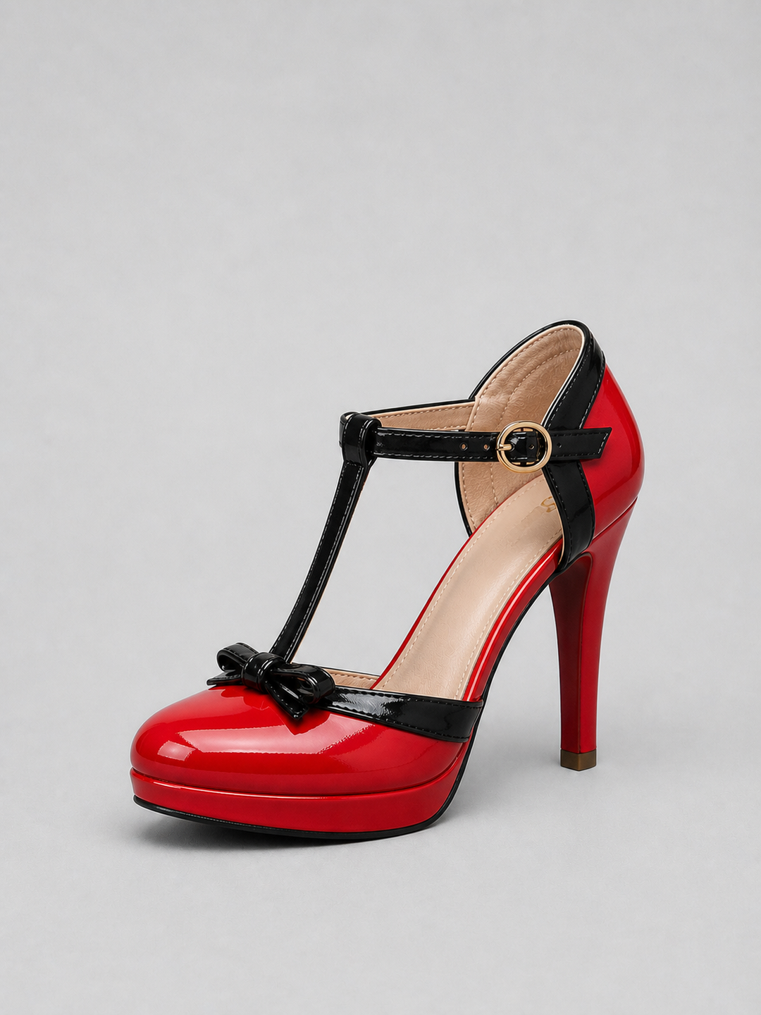 Women’s T-Bar Platform Heels with Ankle Strap
