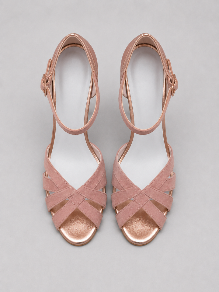 Women’s T-Strap Heels with Cushioned Mid Heel