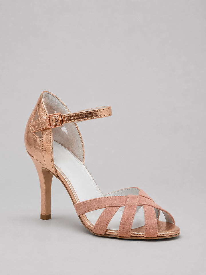 Women’s T-Strap Heels with Cushioned Mid Heel