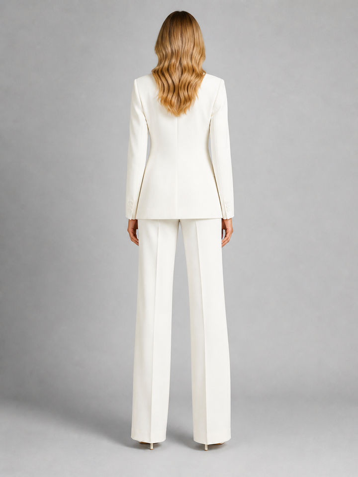 Women’s Tailored Blazer with Wide-Leg Trousers