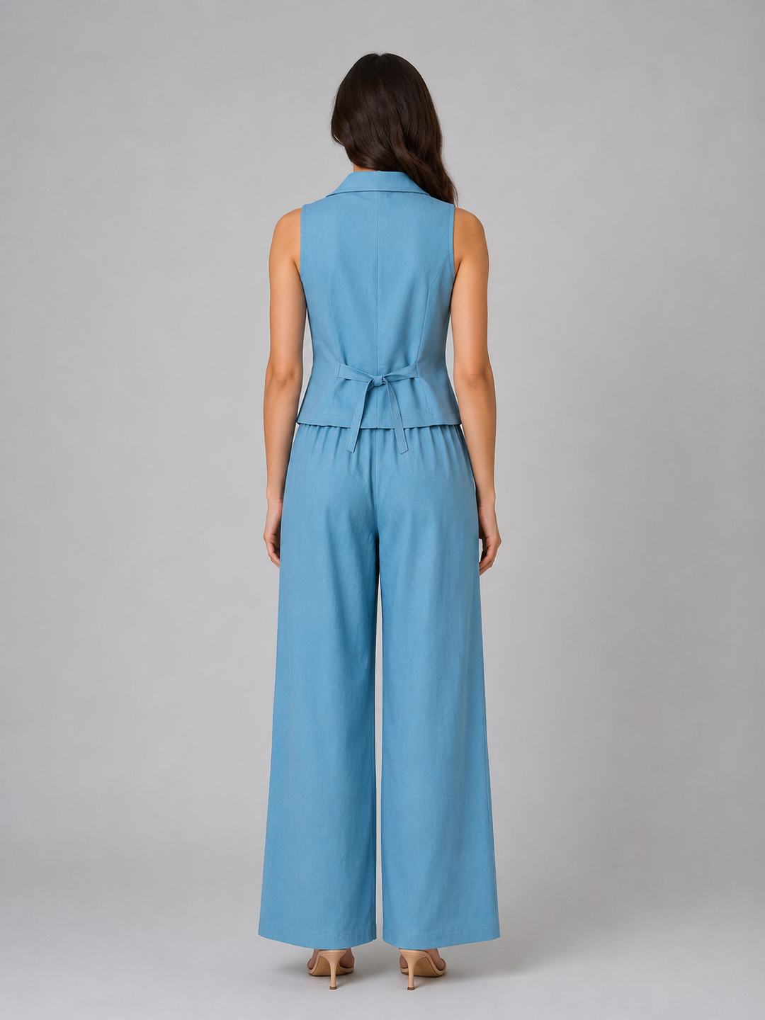 Women’s Tailored Waistcoat with Wide Leg Trousers