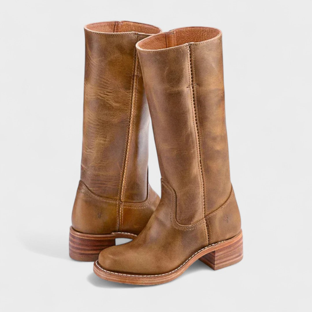 Women's Tall Boots with Equestrian Design for Comfort