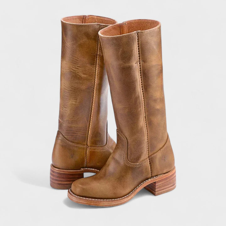 Women's Tall Boots with Equestrian Design for Comfort
