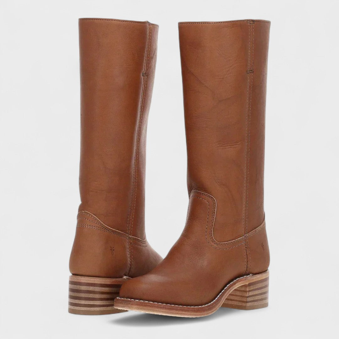 Women's Tall Boots with Equestrian Design for Comfort