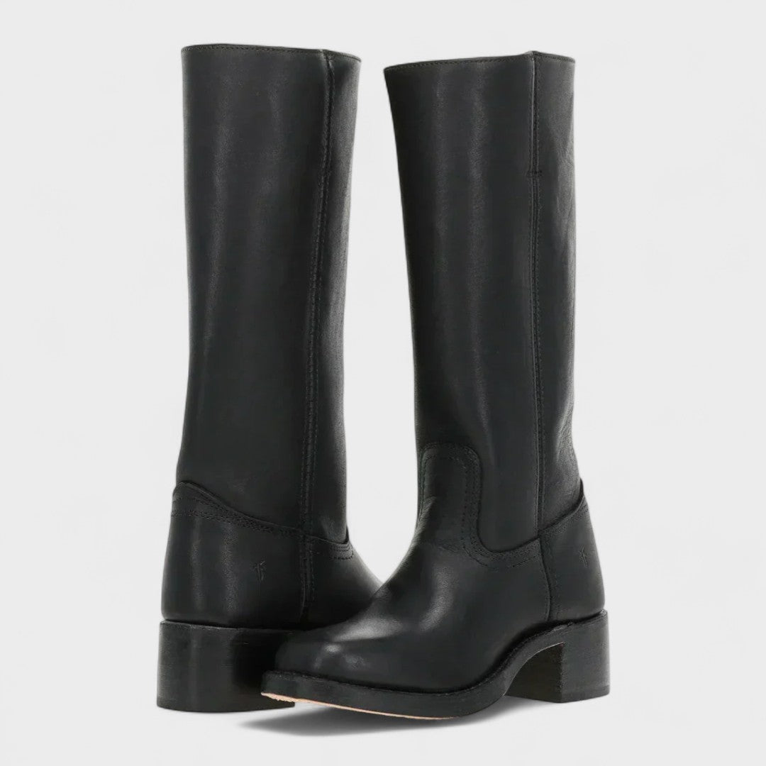 Women's Tall Boots with Equestrian Design for Comfort