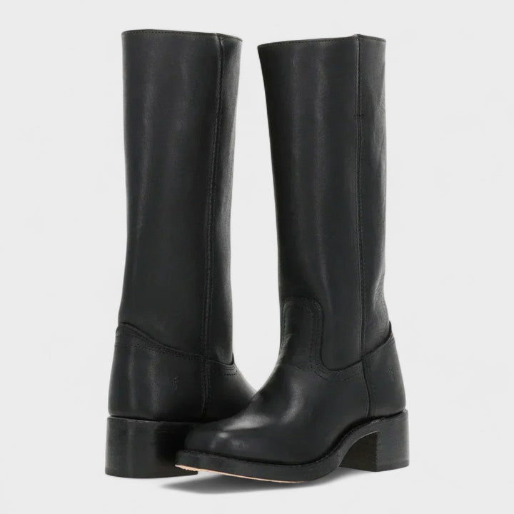 Women's Tall Boots with Equestrian Design for Comfort