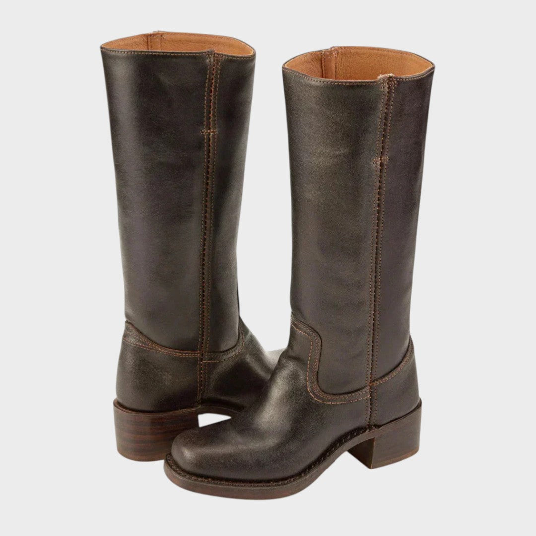 Women's Tall Boots with Equestrian Design for Comfort