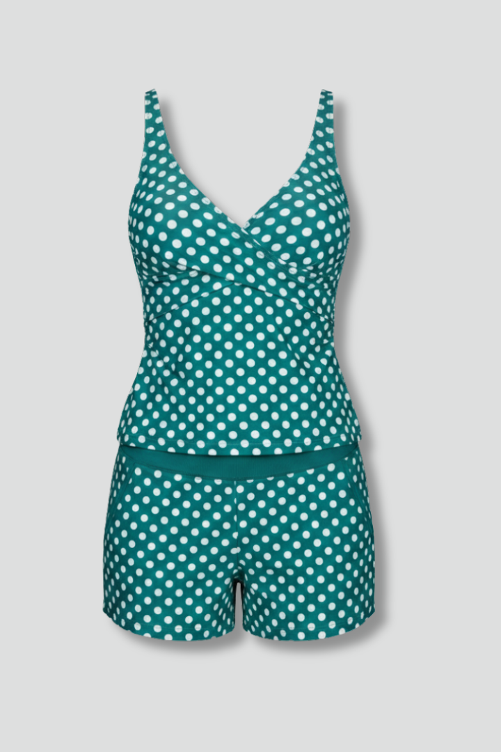 Women's Tankini Swimsuit Set with Tank Top and Shorts