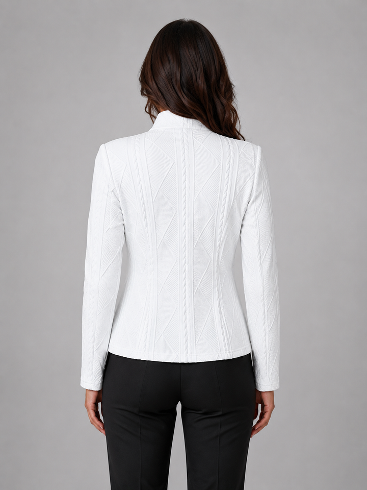 Women’s Textured Tailored Blazer with Structured Fit