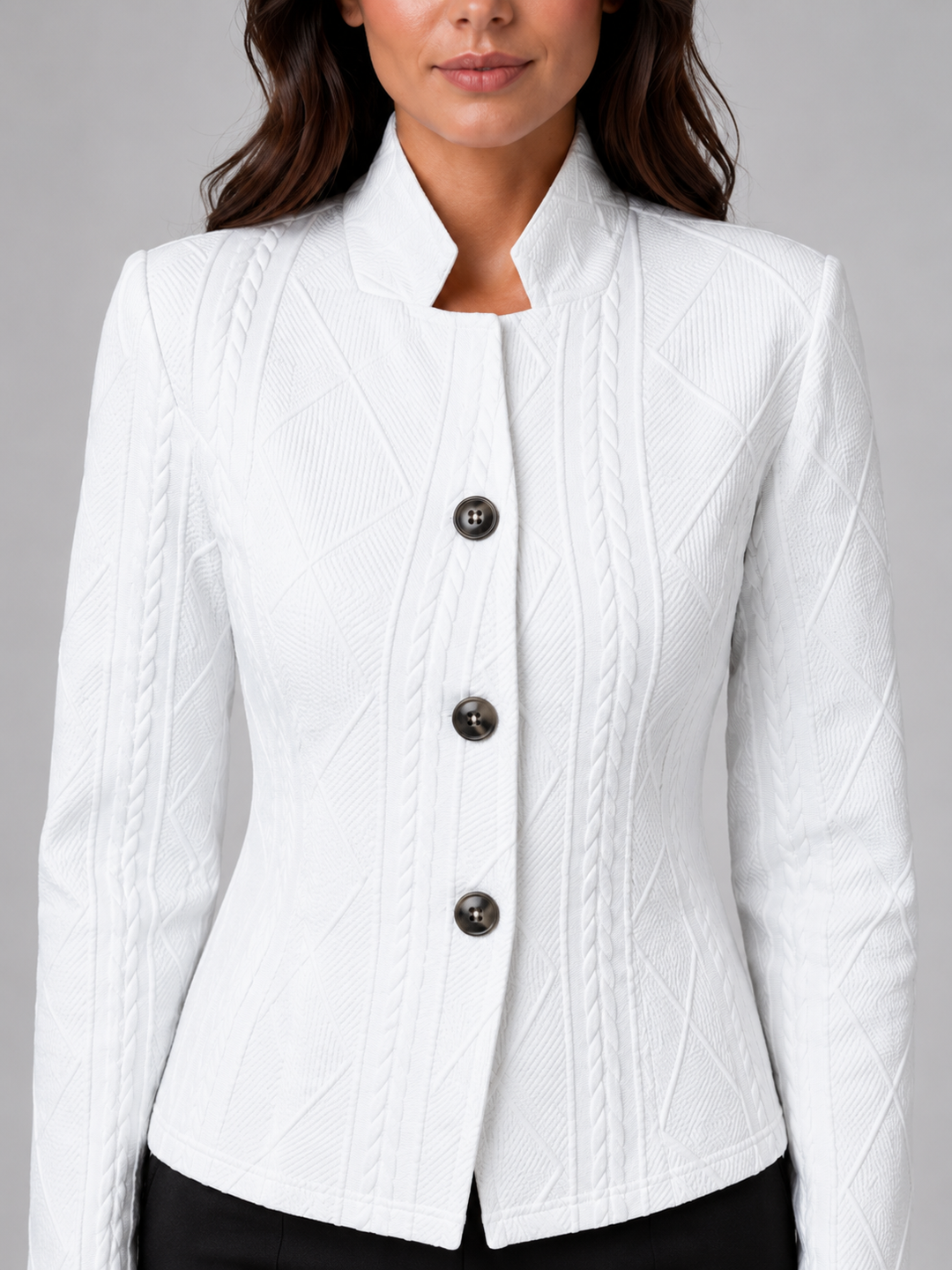 Women’s Textured Tailored Blazer with Structured Fit