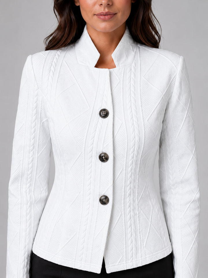 Women’s Textured Tailored Blazer with Structured Fit