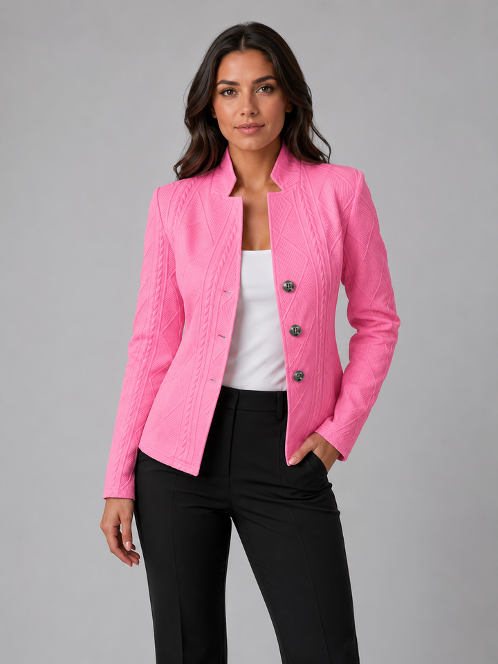 Women’s Textured Tailored Blazer with Structured Fit